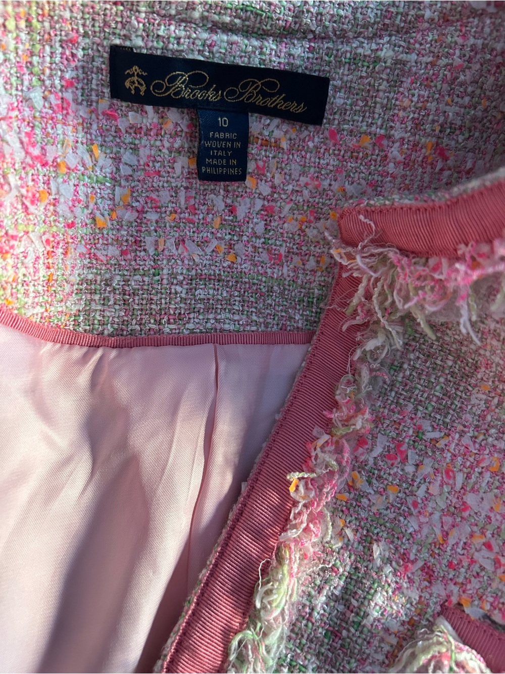 Brooks Brothers tweed pastel blazer jacket - Picture 5 of 7